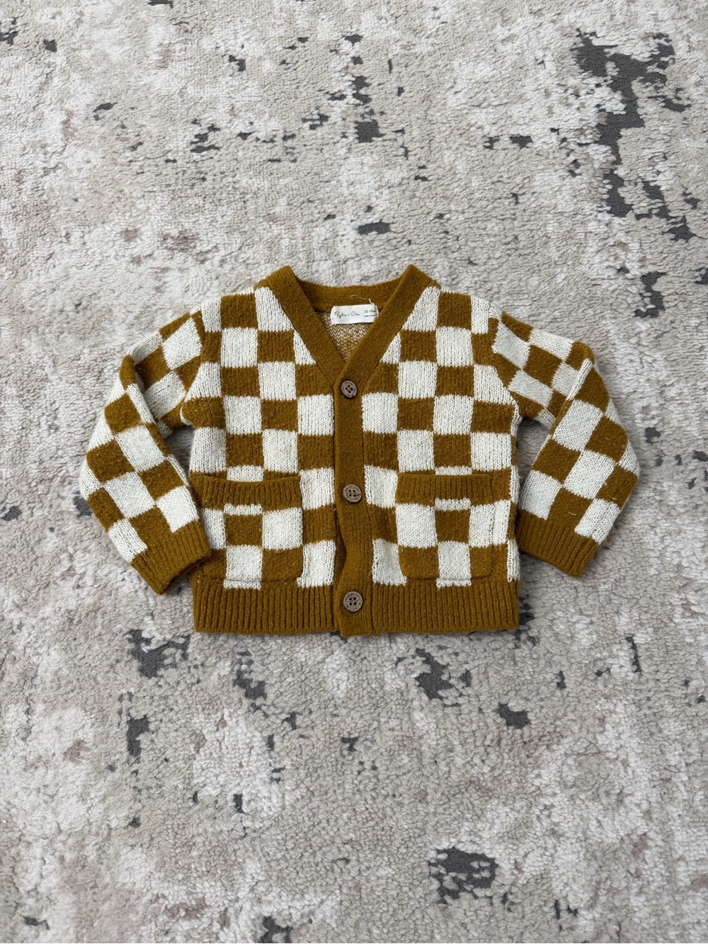 Rylee + Cru Baby Checkered Cardigan Size 12-18 Months